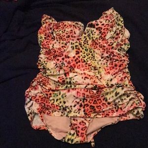 Lane Bryant leopard print swimsuit one piece